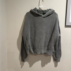 Rails Charcoal‎ Ribbed Cowl Neck Sweater Emery Moss Hooded Large